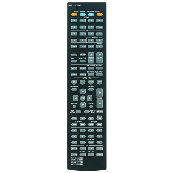 RAV505 ZF270300 Replacement Remote Control Applicable for Yamaha AV Receiver
