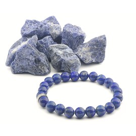 LAVISA Gemstone Bracelet - Genuine Natural Stone Beads | Crystals, Healing Stones | One Size Unisex, Gemstone