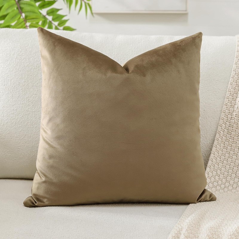 Artscope Luxury Velvet Cushion Covers Decorative Square Pillowcases Soft Solid