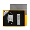 Cigar Cutter and Lighter Set 3 Torch Jet Flame with