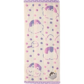 Marushin 5355000700 Face Towel, Koupen-chan, 13.4 x 31.5 inches (34 x 80 cm), Good Things Are Unobtrusive, 100% Cotton, Fur Applique Embroidery