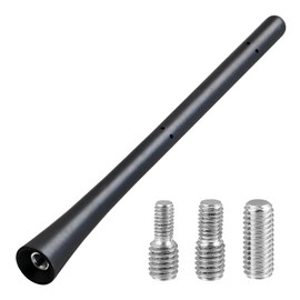 Car Radio Antenna, 17.5cm FM AM DAB Aerial Accessories Universal Roof Cars Aerial Replacement Mini Radio Aerials Antenna Small Short Rod Car Antenna Strong Reception Screws in M4 M5 M6 (17.5CM)