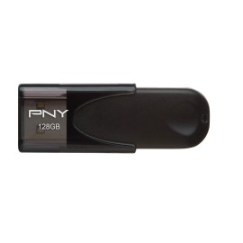 PNY 128GB USB 2.0 Flash Drive Portable Capless Design Black Storage Solution