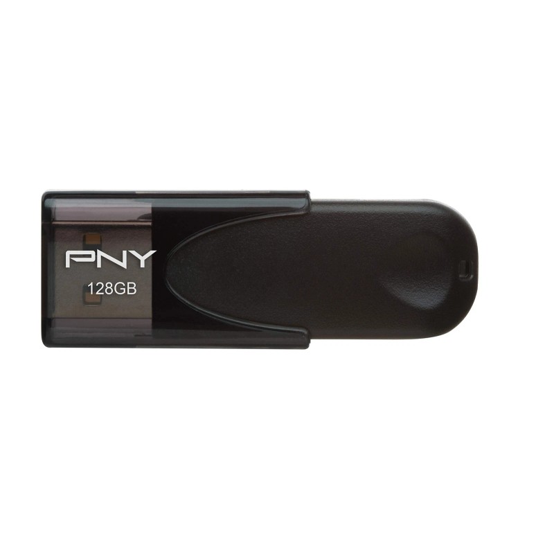 PNY 128GB USB 2.0 Flash Drive Portable Capless Design Black