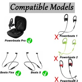 Replacement Eartips Silicone Earbuds Buds Set for Powerbeats Pro Beats Wireless Earphone Headphones,Earbuds Eartips,Flexible Rubber Cover Skin Accessories-Black