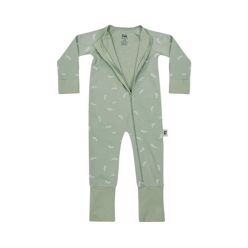 Owli Sleeping Suit 0.2 Tog, LEAVES