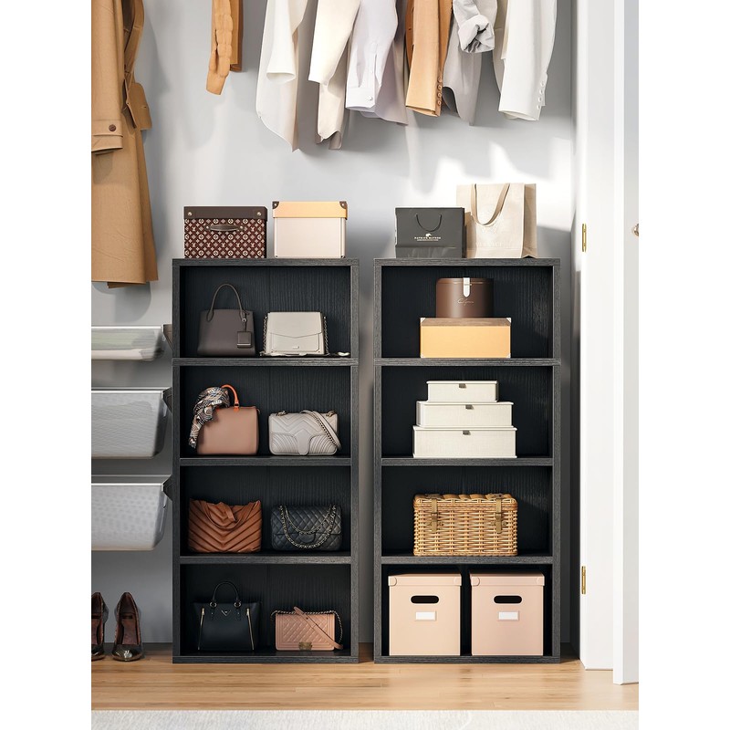 Casaottima 4-Tier Open Bookshelf and Bookcase, Floor Standing Display Storage