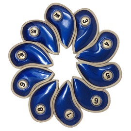 10pcs/set Club Iron Headcover Head Cover PU Waterproof  Club Head Covers