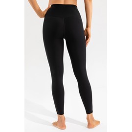 Ukaste Women's Petite Studio Essential 7/8 Length Yoga Leggings 23" - High Waisted Workout Active Tights Ankle Pants (Black, 6)
