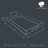 Vale Arbor Clear Acrylic Serving Tray for Vanity, Bathroom, Ottoman,