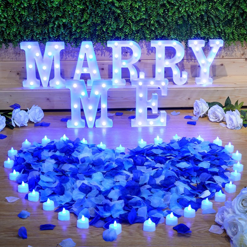 Hortsun Marry Me Light up Letters Proposal Decorations Will You