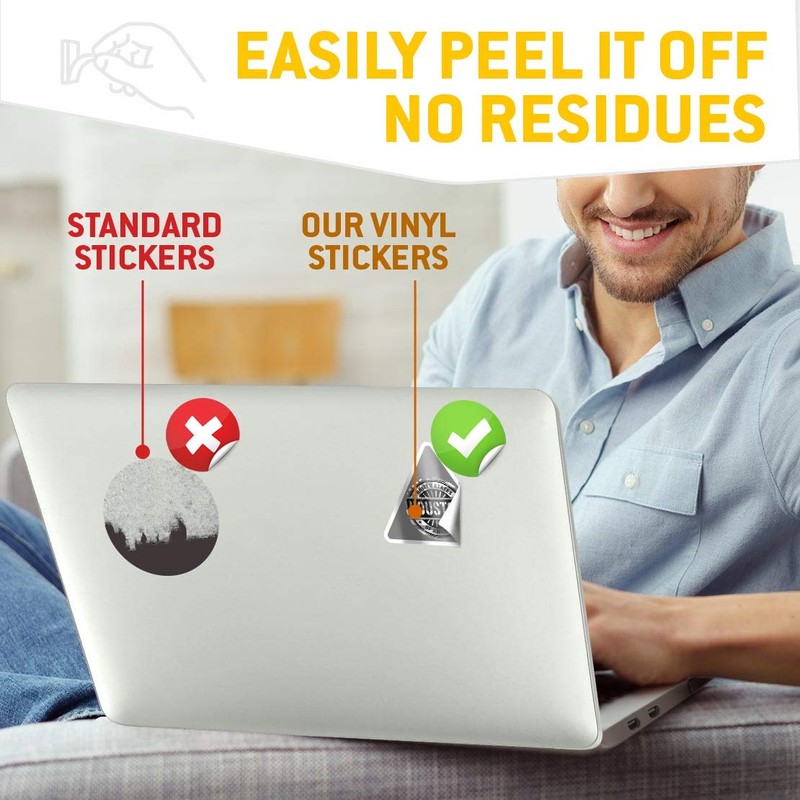 2 x Triangle Stickers 7.5cm - BW - Houston USA