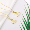 KIMIONE Heart Initial Necklace for Women, 14K Gold Plated Heart