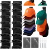 2-Pack Black Hat Organizer for Wall/Door/Closet Storage, Holds 16 Baseball