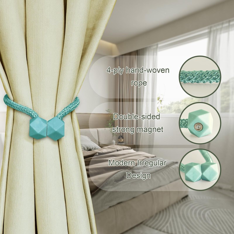 Yazikisa Curtain Holdbacks Magnetic Curtains Tiebacks Tie Back Drapery Holders