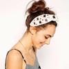 BAHABY Graduation Headbands for Women Girls White Knotted Headband High
