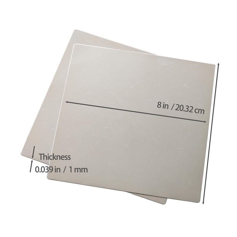 StayMax Stainless Steel Plate Metal Engraving Blank 8 * 8