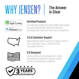 JENSEN JS-Series JS6504 4-Way 6.5 inch Car Door Audio Speakers Pair with 320 Watts Peak Power | 160 Watts per Speaker | 35mm Mylar Balanced Dome Midrange | Two 15mm Piezo Tweeters