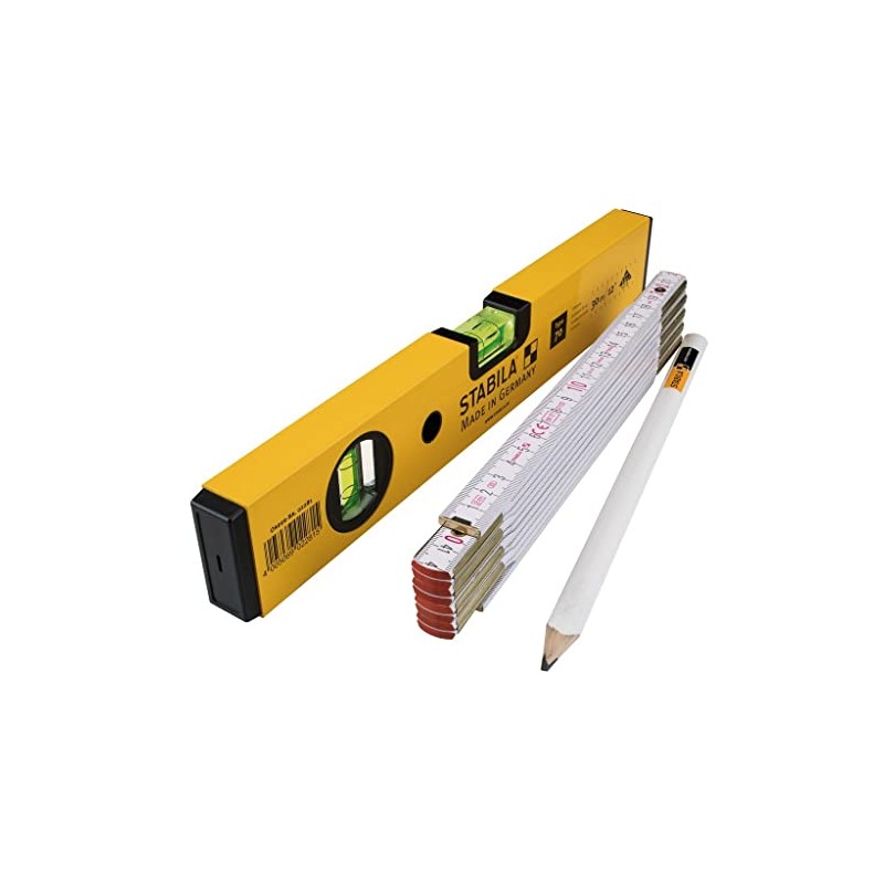 Stabila 3 x DIY Kit with Spirit Level, Scale and