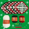 Crochet Kit for Beginner, Step-by-Step Crochet Tutorial Help to Easy Get Start, DIY Crochet Knitting Material Kit Include All Tools Needed, Best Gift for Friends and Family (Christmas Deco, Green)