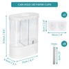 Belle Vous Wall-Mounted Double Tube Cup Dispenser - Pull Type