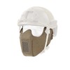 HTUK Airsoft Tactical Half Face Mask V5 Conquerors Mask Ear Protection Version Paintball Mask (Tan)