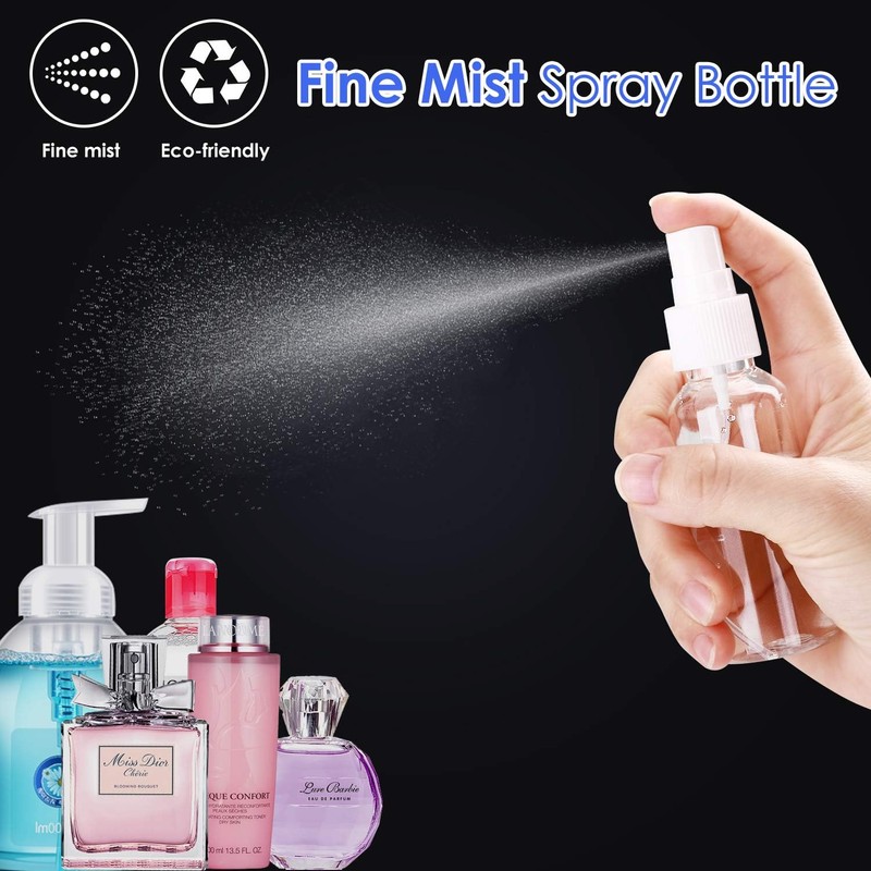 24 Pcs Spray Bottles 2oz / 55ml Clear Empty Mini
