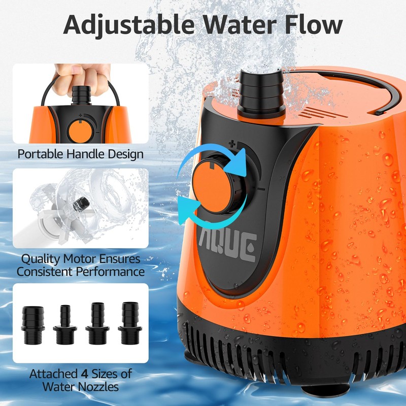 AQUE 360° All-round Water Intake Submersible Pump. It is suitable