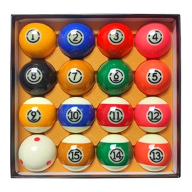 MoyanSuper 2-1/4" Pool Balls Billiard Set - 16 Resin Balls, Regulation Size & Weight, Complete Billiard Table Balls Set for Replacement, Pool Table Accessories & Billiards Pool Accessories
