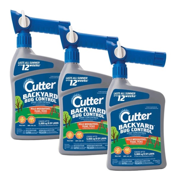 Cutter Backyard Bug Control Spray 3 Pack Kills Mosquitoes Fleas