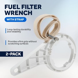 Five Oceans 2-Pack Adjustable Fuel Filter Wrench, Nylon Strap for Easy Fuel Filter & Bowl Removal - FO4772-M2
