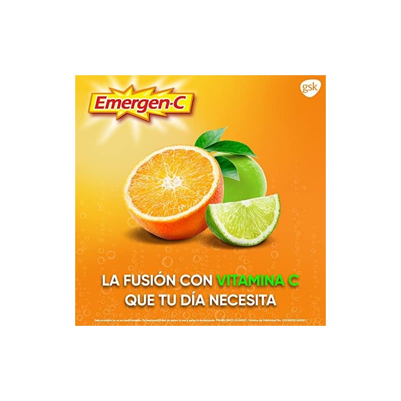 Emergen-C Polvo Efervescente de Vitamina C Sabor Naranja – 10