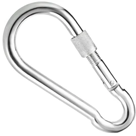 Steel Snap Hook With Screw Nut Length: 70mm (Pack of: 10) Carabiners Safe Lock Carabiner Clip Spring for Outdoor Hiking Camping Fishing Backpack DIYUK