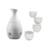 White Bone Ceramic Sake Set with 4 Cups Distilled Spirits