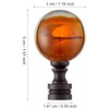 Qc 1 Pack Tawny Crystal Lamp Finial Cap - Handmade,