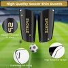 1 Pair Soccer Shin Guards with 6 Pairs Black Sleeves,
