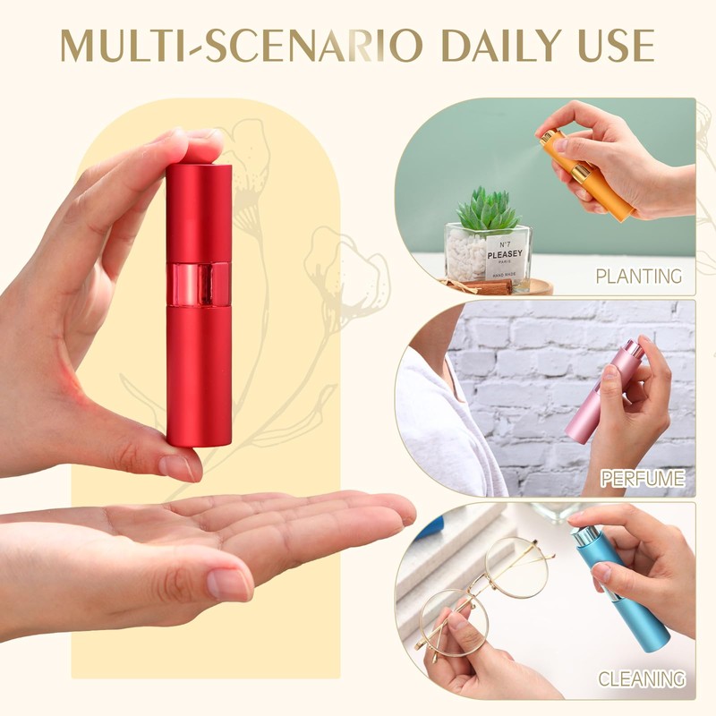 Honeydak 16 Pack 8 ml Refillable Perfume Atomizer Mini Refillable