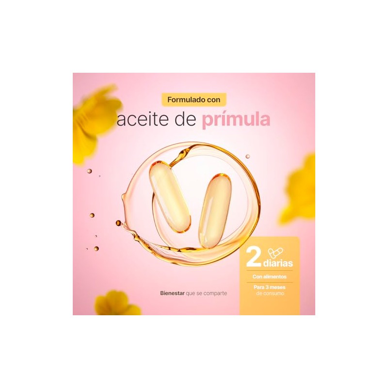Aceite de Prímula (Onagra) de 180 Cápsulas Blandas de 1000mg.