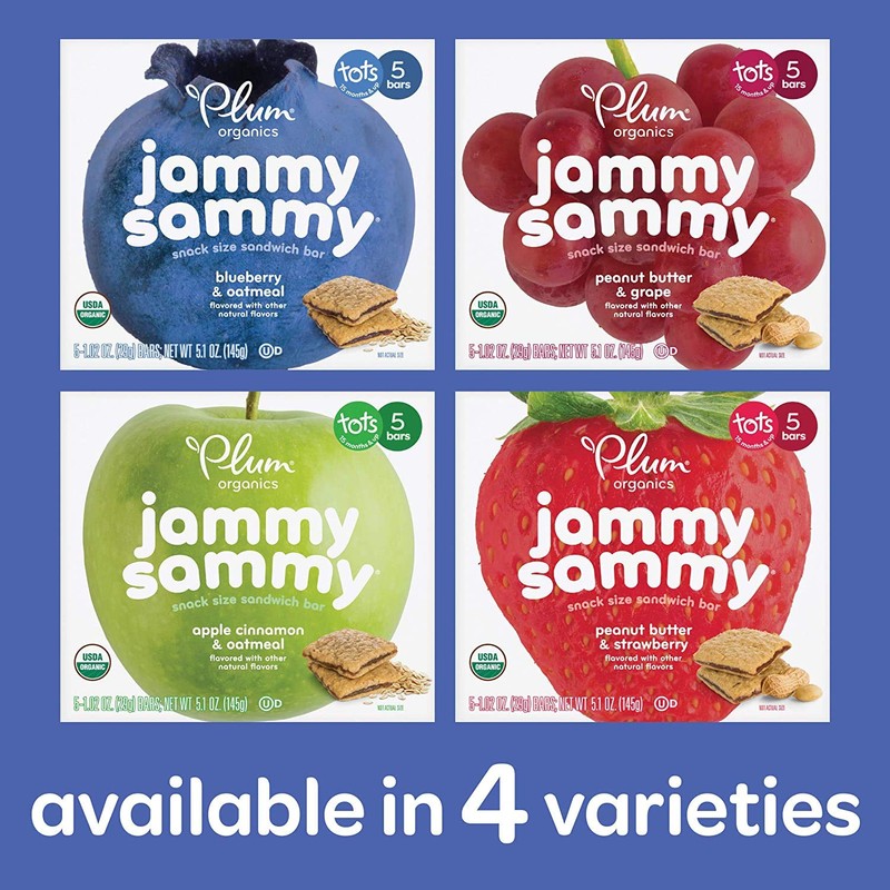 Plum Organics Kids Jammy Sammy Apple Cinnamon & Oatmeal, 1.02