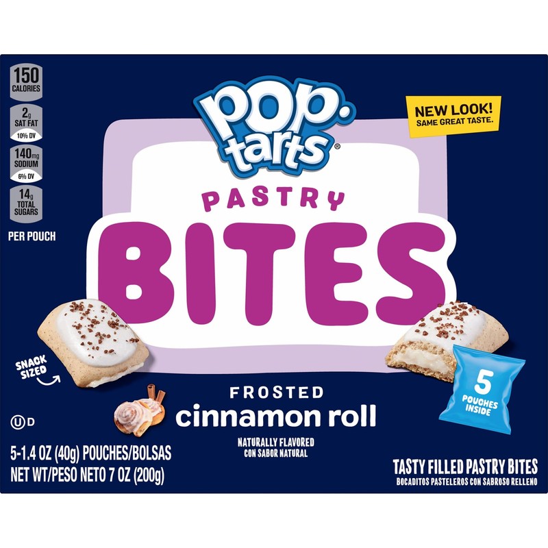 Pop-Tarts Baked Pastry Bites, Kids Snacks, School Lunch, Frosted Cinnamon