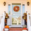 Sggvecsy Artificial Fall Wreath 18’’ Autumn Front Door Wreath Harvest