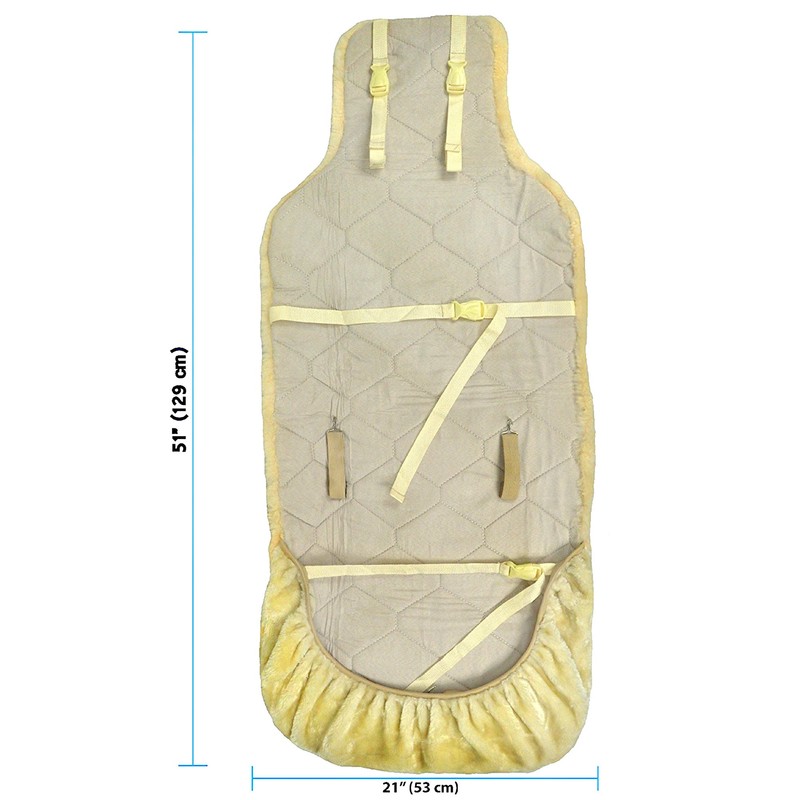 Eurow Genuine Australian Sheepskin Sideless Seat Cover, Ultra-Dense Real Sheepskin