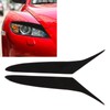 2PCS Front Headlight Eyebrow Gloss Black Decoration Soft Plastic Replacement