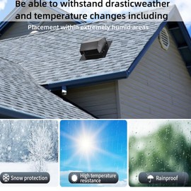 GarveeLife Roof Vent Cap 6 in, Removable Roof Vent Cap, Galvanized Steel Roof Exhaust Vent, Outside Roof Vent Cover with Damper for House Kitchen Bathroom, Easy Installation, Black