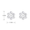 QUKE Women's Snowflake Shape Clip On Earrings Cubic Zirconia Crystal