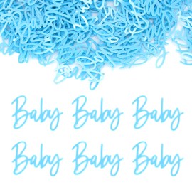 Baby Shower Confetti - Gender Reveal Confetti for Birthday Party Table Scatters Decoration, Blue Baby Table Scatter Confetti Baby Gender Reveal Jungle Birthday Decorations A3BSZX (blue baby)