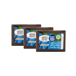Jabon Para Piel Sensible Corporal de Hoja de Neem- Artesanal Vegano Natural Tea TREE Aceite Oliva- Sin Parabenos Petrolatos Grasa Animal- 150 g - 5.29 oz - Bienestar Neem Erfre (Paq. 3)