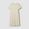 JAJU [JAJU] Soft Short Sleeve Pajama Dress_Light Beige