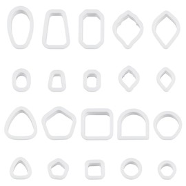 UNICRAFTALE 10 Sets 10 Styles Polymer Clay Cutters Set for Earrings Making Flower Clay Modeling Tools Geometric Studs Clay Molds Cutters for Polymer Clay Lovers Earring Jewelry Making