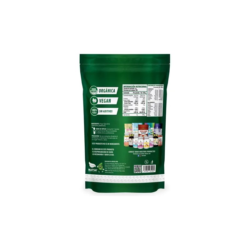 Alga Spirulina Polvo Premium, 1 Kg